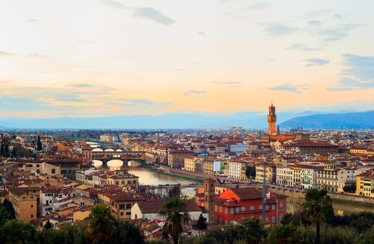 View of Florence, famous city in Tuscany, Italy