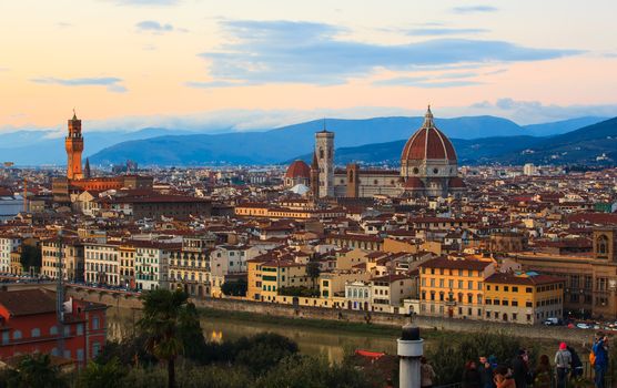 View of Florence, famous city in Tuscany, Italy