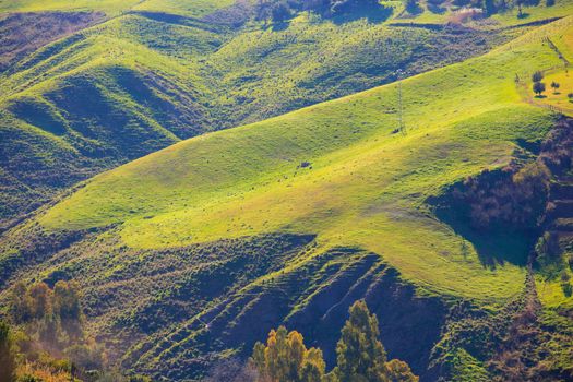 View of Leonforte countryside in Sicily