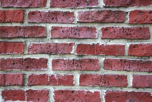 stone wall of red brick