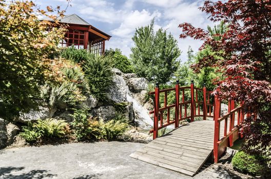 The park is like a botanical garden and there are many plants 