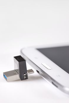 USB flashes drive ss 3.0 and tablet computer  