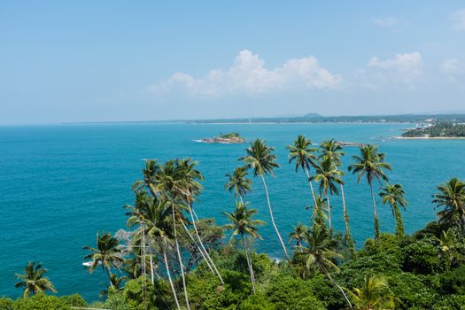 Indian ocean beach in Sri Lanka near Beruwala