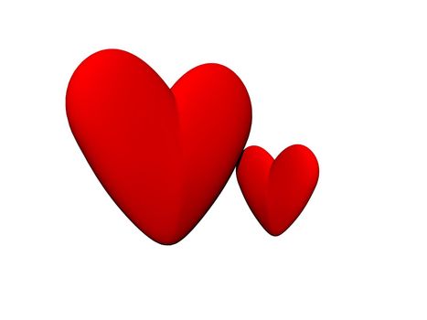 Valentine's background with red hearts