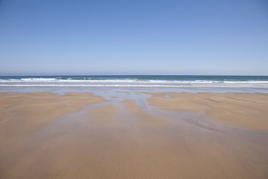 El Viso cantabrian sand beach next to Caravia Asturias Spain Europe