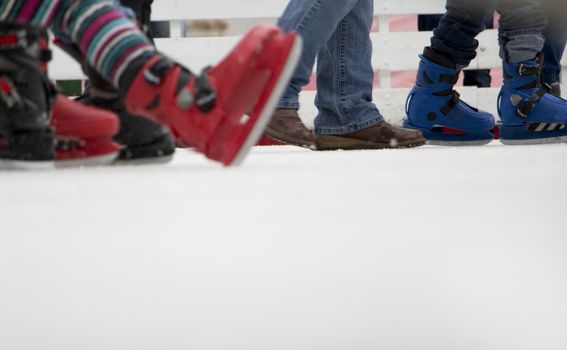Bottom of skating rink