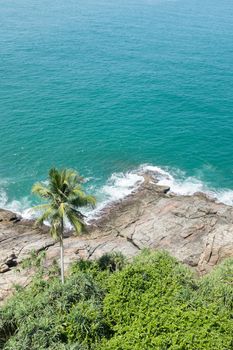 Indian ocean beach in Sri Lanka near Beruwala