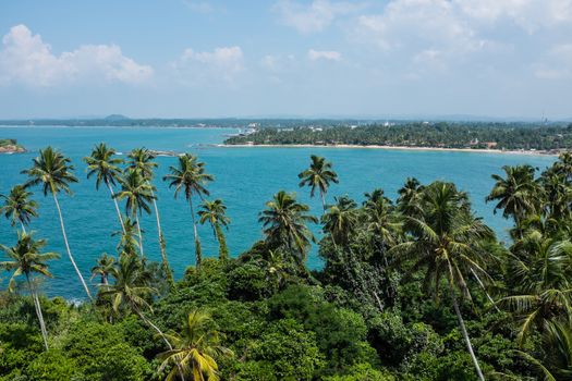 Indian ocean beach in Sri Lanka near Beruwala