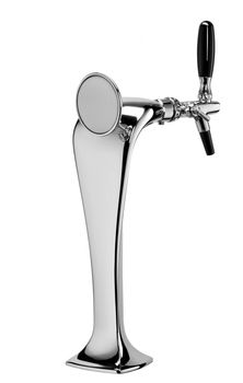 beer tap isolated on a white background in the closeup