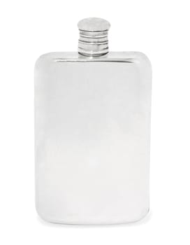 Empty colorless glass bottle isolated on a white. 