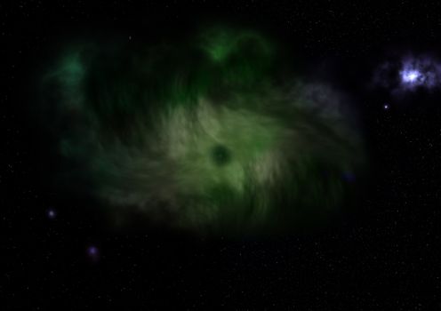 Far being shone nebula and star field against space. "Elements of this image furnished by NASA".