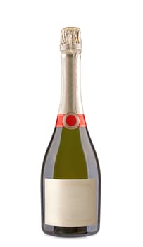 champagne bottle isolated on a white background