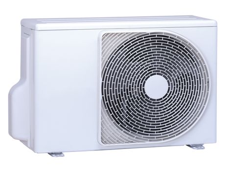 air conditioners installation on a white background isolated