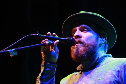 Moscow, Russia - February 2, 2015: British singer, actor and songwriter Alex Clare gave a concert in Moscow
