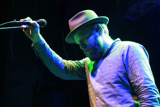 Moscow, Russia - February 2, 2015: British singer, actor and songwriter Alex Clare gave a concert in Moscow