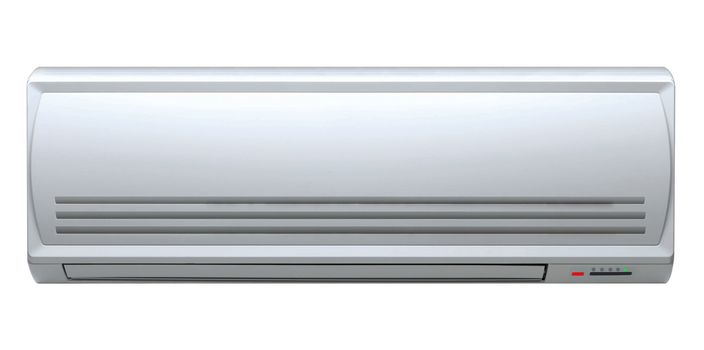 air conditioners installation on a white background isolated