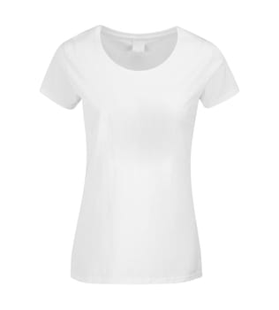 white T-shirt isolated on white background