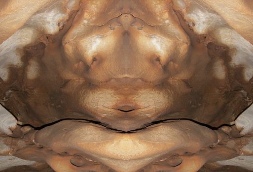 Abstract image of the monster from stone - digitally altered