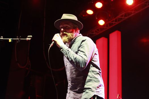 Moscow, Russia - February 2, 2015: British singer, actor and songwriter Alex Clare gave a concert in Moscow