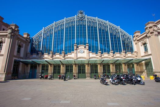 Spain, Catalonia, JUNE 14, 2013: Barcelona Bus Terminal, Estacio Nord, exterior at sunny day