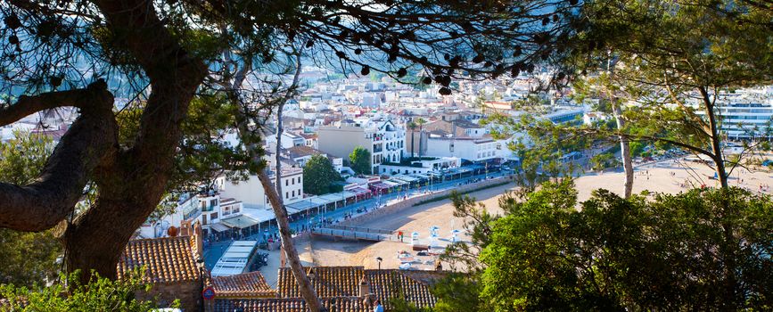 Catalonia, Spain JUNE 15, 2013: panorama of the Tossa de Mar town, editorial use only