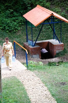 Khimki, Moscow region, Russia - July 21, 2012. Spring St. George's in the grove in the Khimki forest