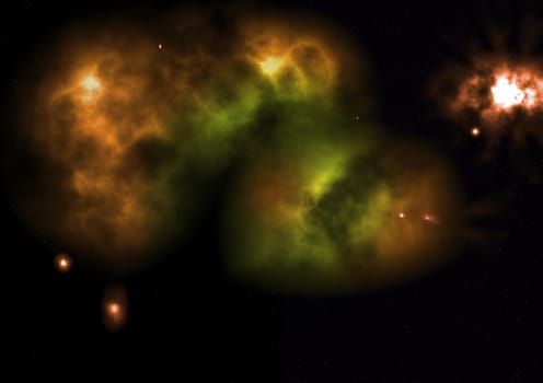 Star field in space a nebulae and a gas congestion. "Elements of this image furnished by NASA".