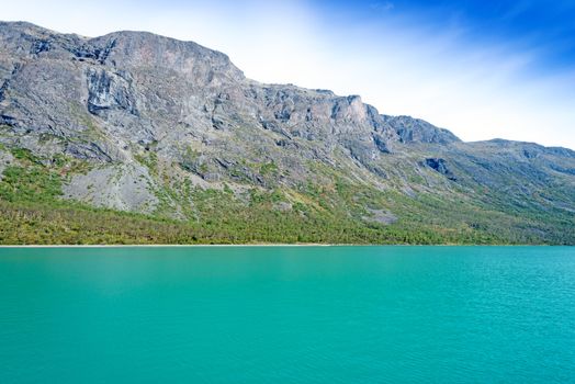 Gjende (or Gjendin) is a lake in the Jotunheimen mountains in Norway's Jotunheimen National Park
