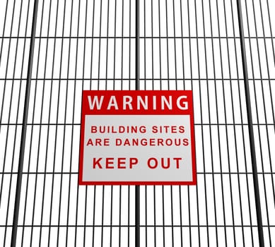 Illustration of a building site sign
