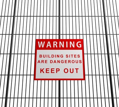 Illustration of a building site sign