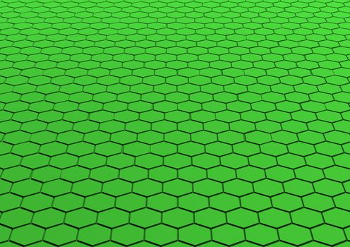 Abstract honeycomb background 3d illustration or backdrop.
