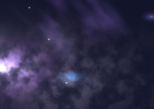 Far being shone nebula and star field against space. "Elements of this image furnished by NASA".
