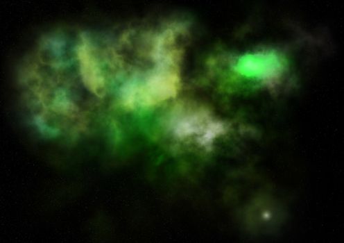 Far being shone nebula and star field against space. "Elements of this image furnished by NASA".
