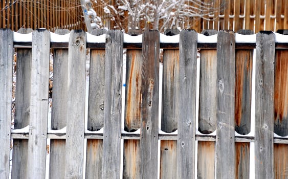 Winter snow exterior view outside.