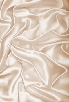 Smooth elegant golden silk can use as wedding background. In Sepia toned. Retro style 