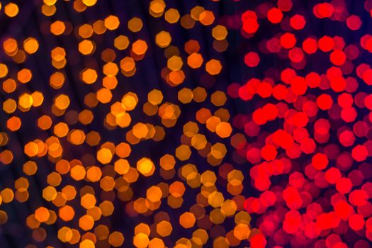 Colorful bokeh lights, abstract blur background in night