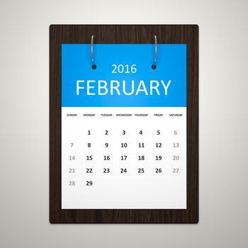 An image of a stylish calendar for event planning february 2016