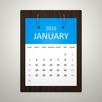 An image of a stylish calendar for event planning january 2016