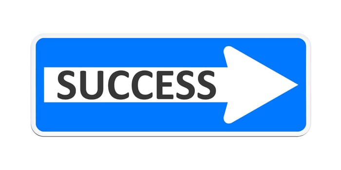 An image of a german one way sign with the word success