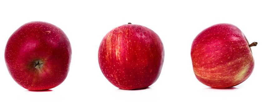 Delicious apples on a white background