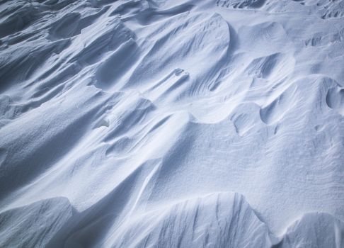 background or texture waves in the snow