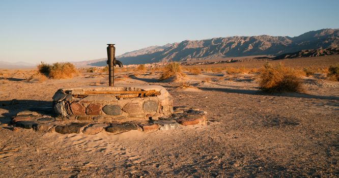 Hardware from a historic well still lives in Death Valley National Park