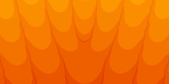 An abstract fractal design representing interweaving swirls in orange colors.