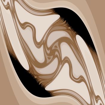 An abstract fractal design representing interweaving swirls with a deco influence.