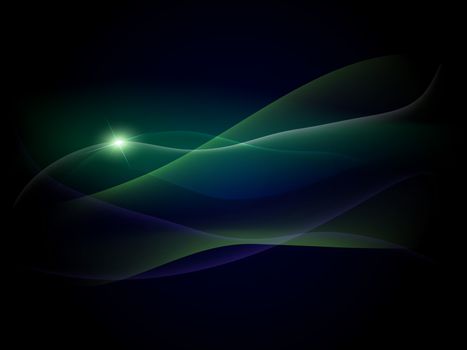 Green Smooth Plasma Gas Abstract Waves
