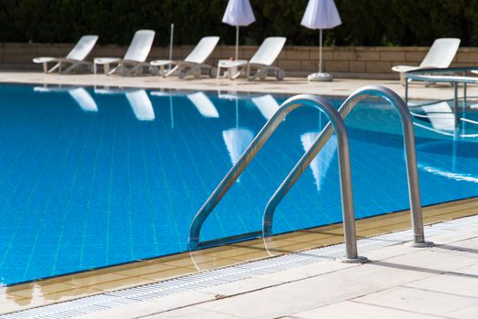 Stair of swimming pool.