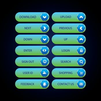 Buttons Vector colored buttons for web and computing colorful web designing button template elements