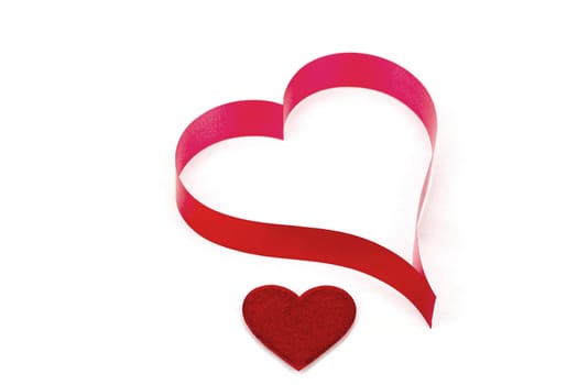valentine's paper hearts on a white background , valentine's day , day valentine postcard with space for text