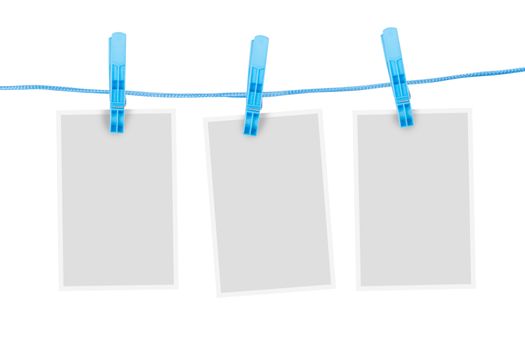 Blank white empty paper frames for your design, isolated on white background.