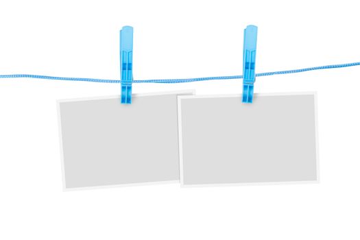 Blank paper frames, isolated on white background.